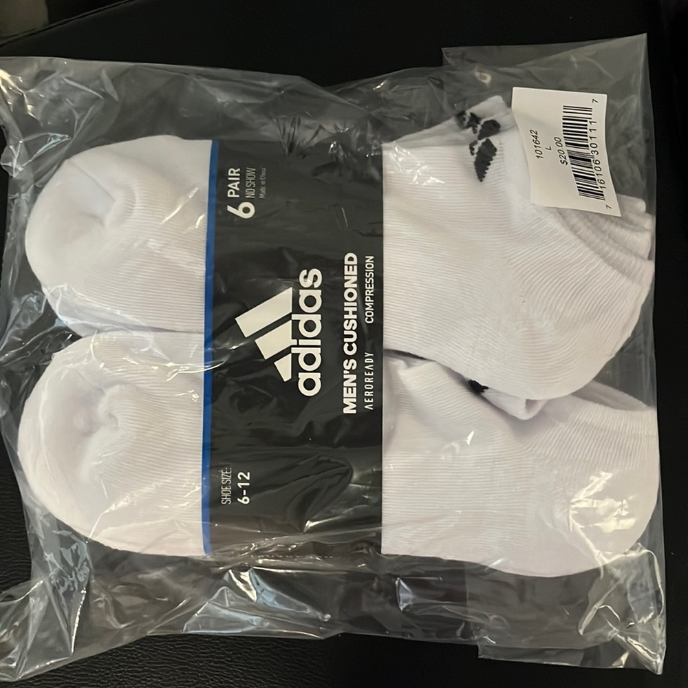 Adidas Men’s Cushioned No Show Socks NWT
